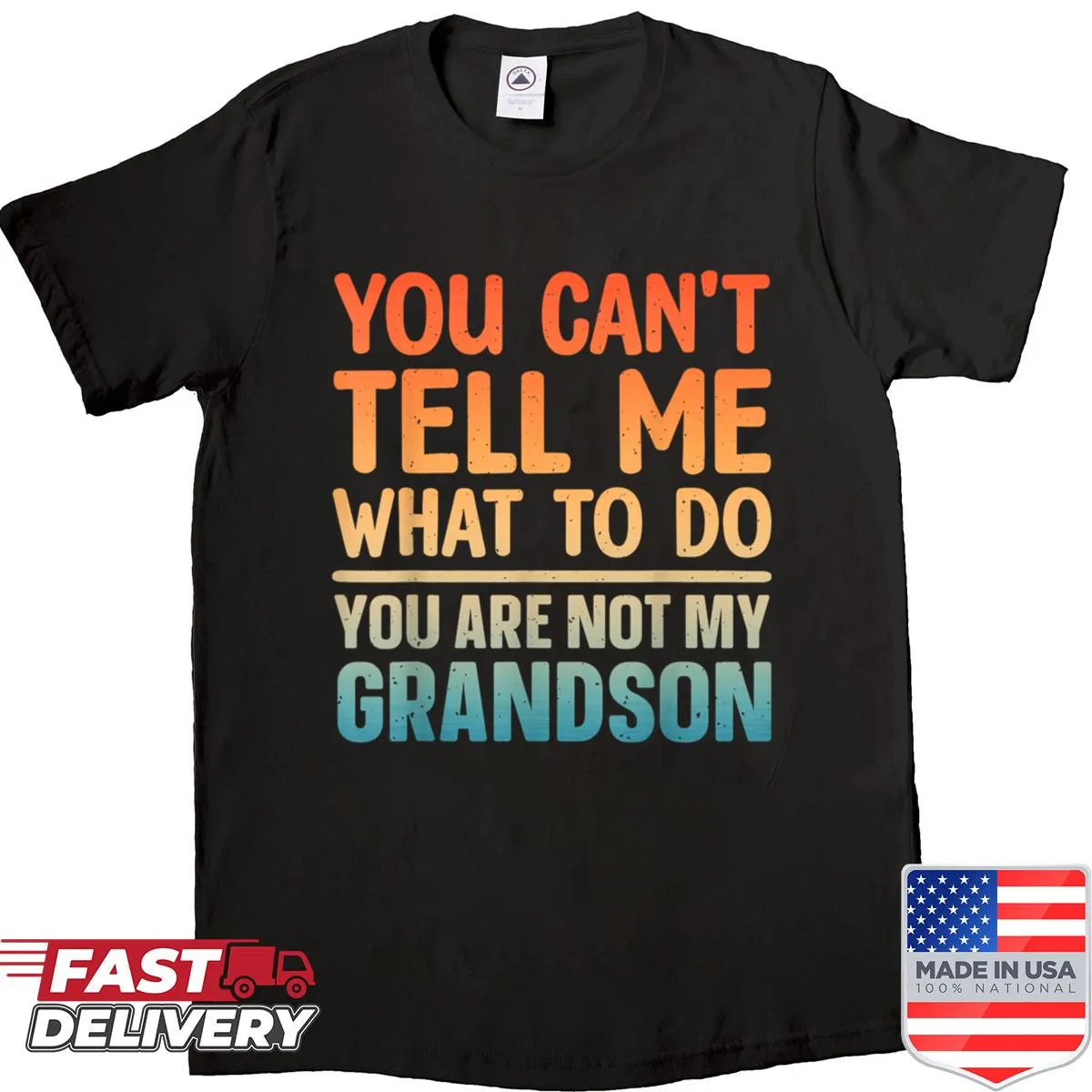 Sentimental typography shirt for grandpas from grandkids