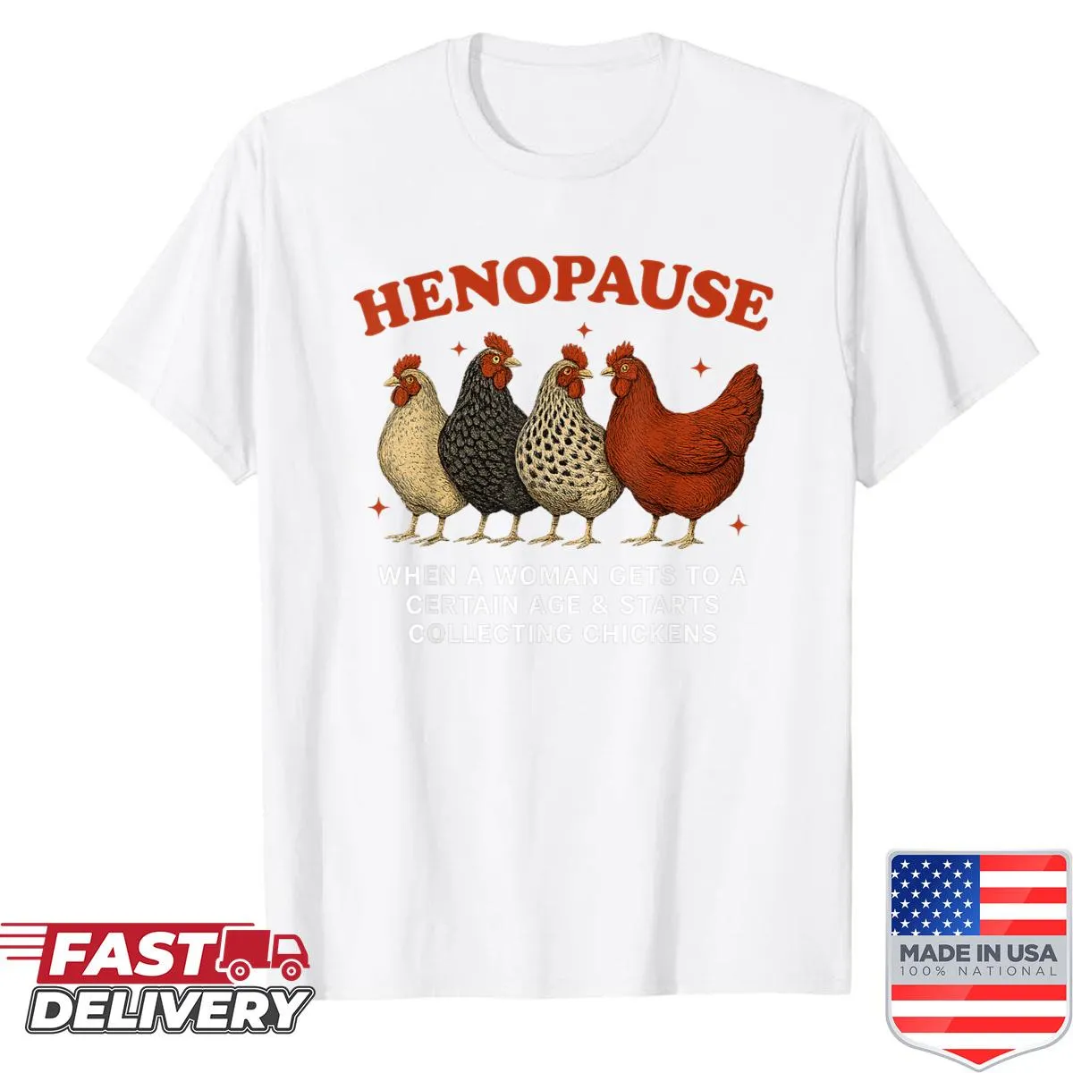 Funny farm-themed shirt for chicken lovers featuring humorous chicken-related text.