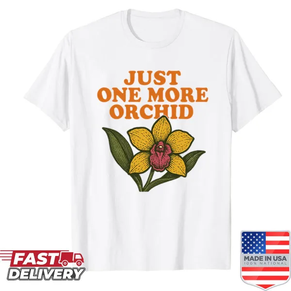 Funny plant lover shirt with orchid illustration and text