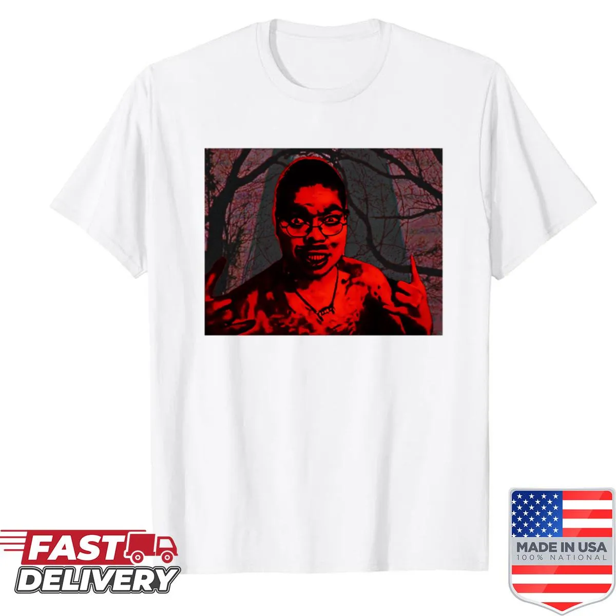 Gothic-themed shirt with Kingcobrajfs graphic design for nighttime wear