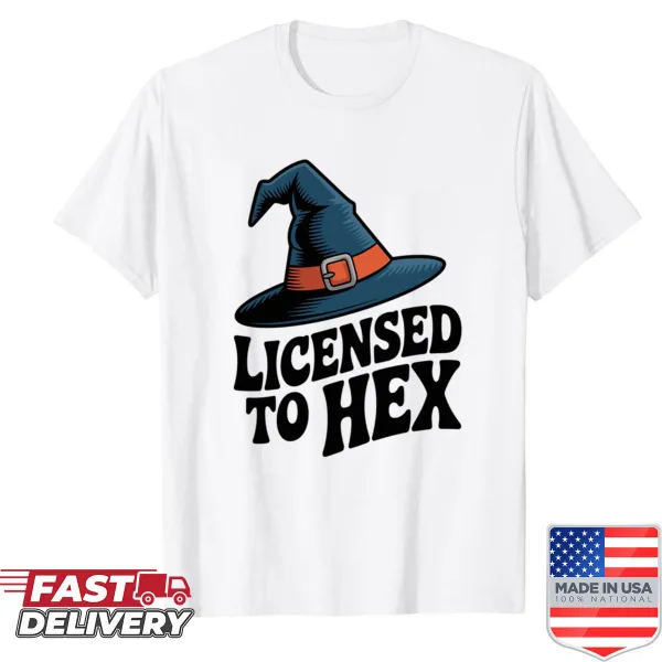 Minimalist shirt with 'Licensed To Hex' text