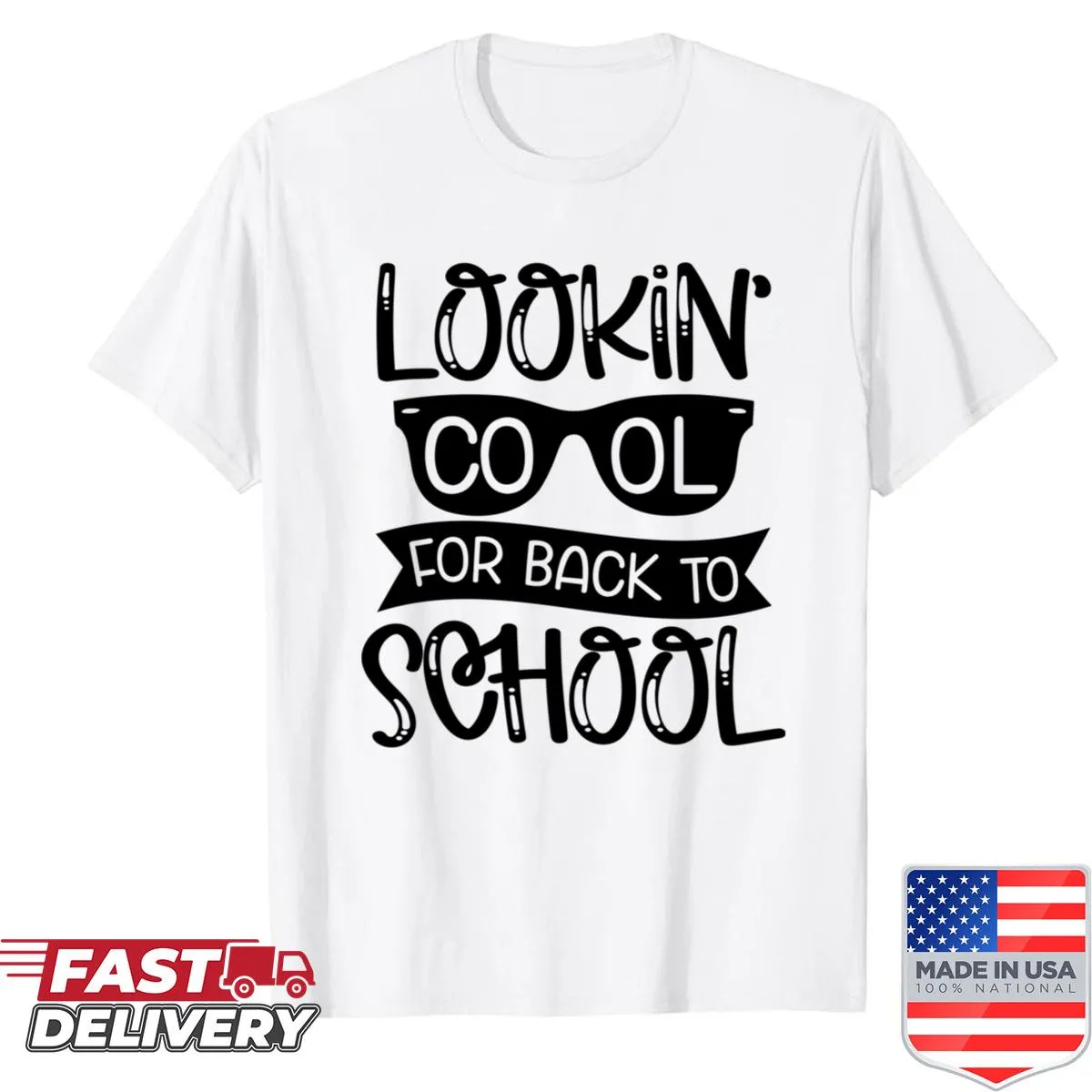 Funny typography design celebrating school style on a T-shirt