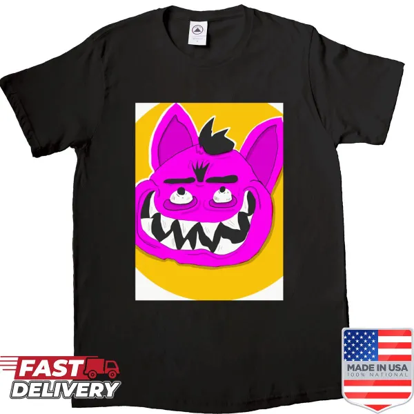 Cartoon t-shirt featuring a playful evil bear design
