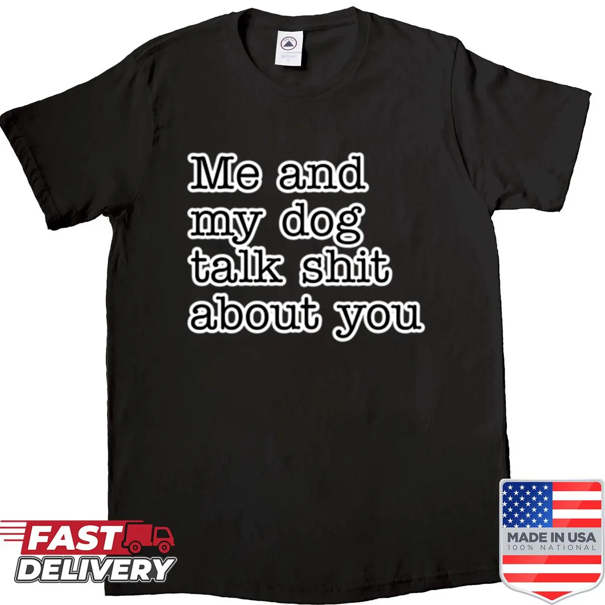 T-shirt showcasing a bond between a person and their dog