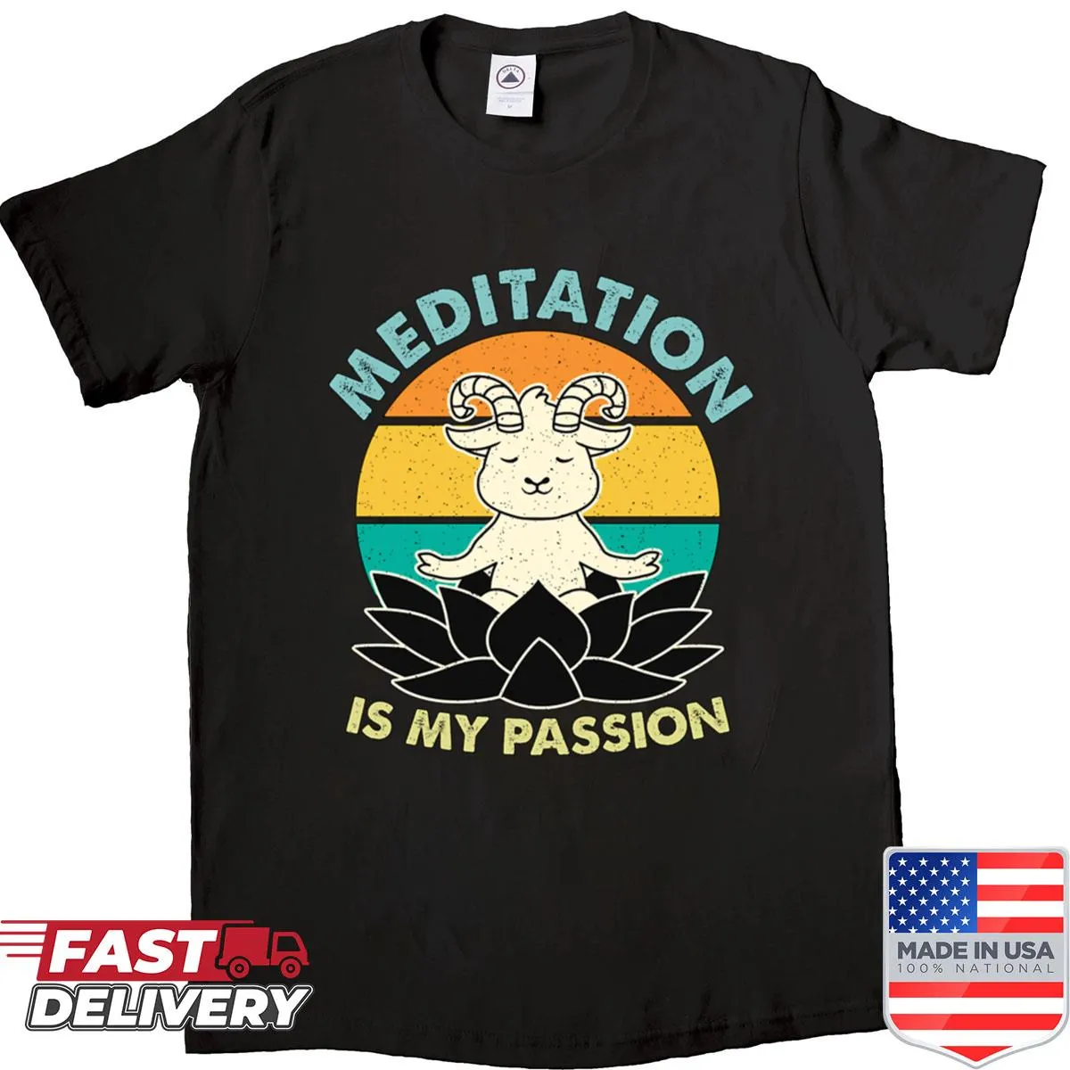 Shirt with the phrase 'Meditation Is My Passion' for yoga lovers