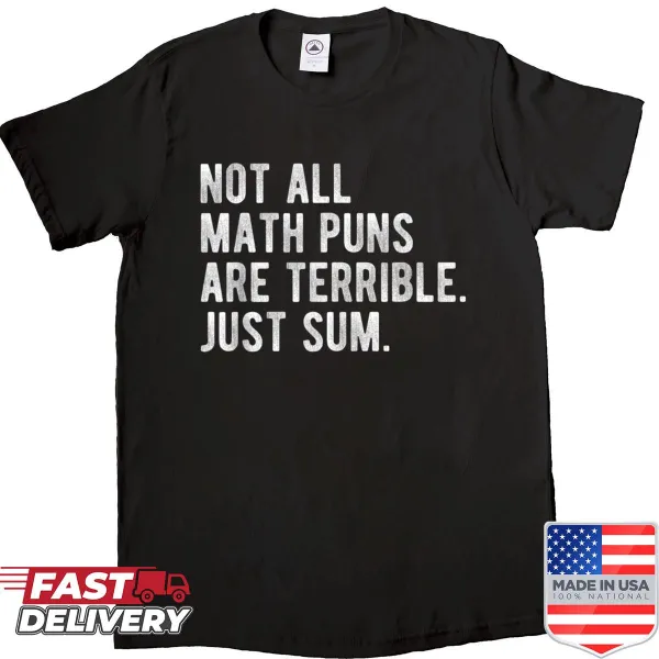 Humorous shirt featuring math pun text for nerds and students