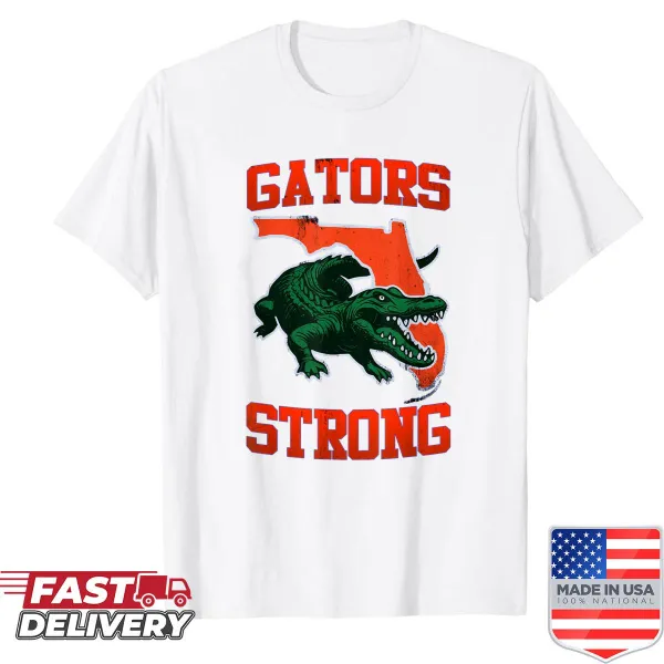 Funny retro gator graphic on a T-shirt