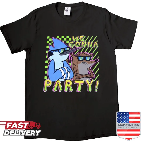 Graphic art shirt featuring Mordecai and Rigby from Regular Show
