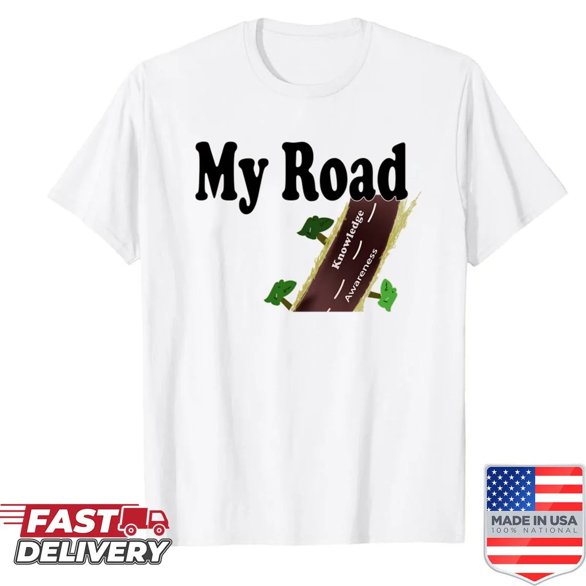 Casual oversized shirt with motivational school-themed text