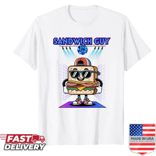 Funny shirt with text celebrating a love for sandwiches