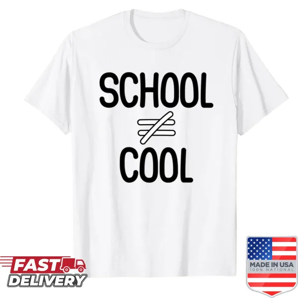 Oversized shirt with text: 'School Cool'