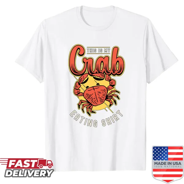 Playful crab eating crawfish seafood festival shirt