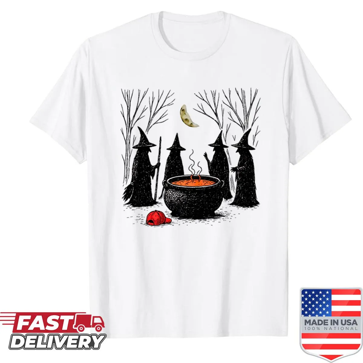 Halloween shirt with a witch and feminist message