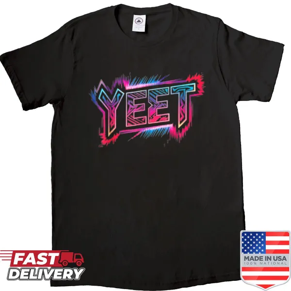 Vintage-style shirt with the funny saying 'yeet'