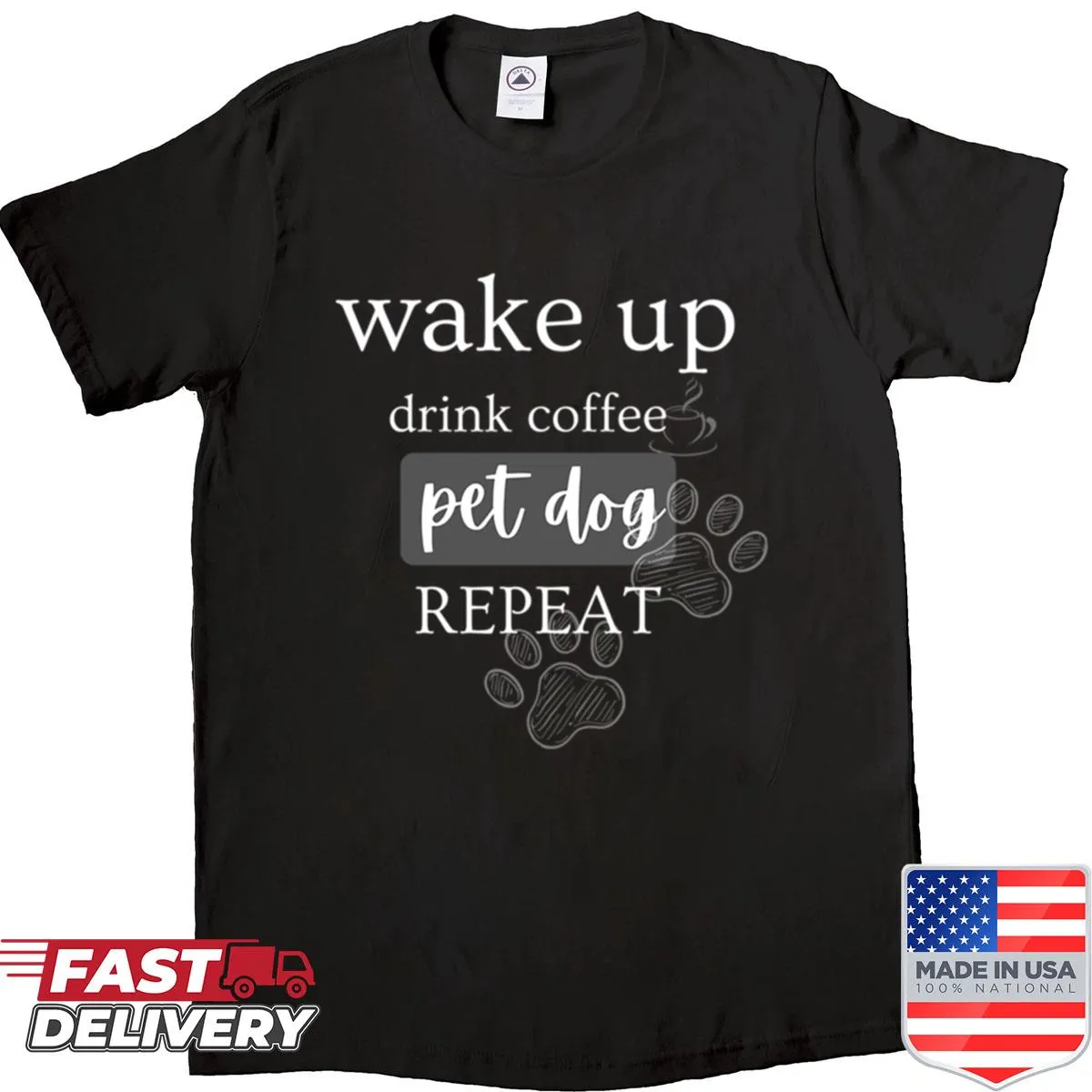 Funny dog mom shirt with coffee and dog phrase