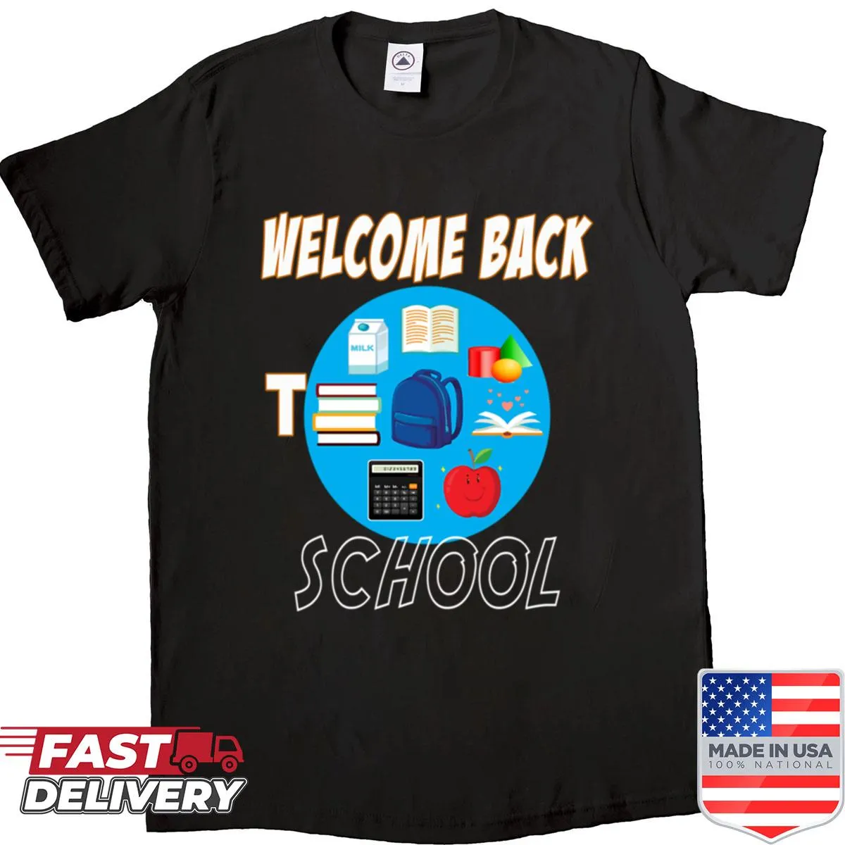 Oversized shirt celebrating the first day of school