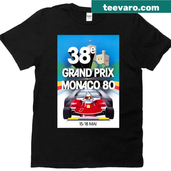 T-shirt featuring a design inspired by the 1980 Monaco Grand Prix