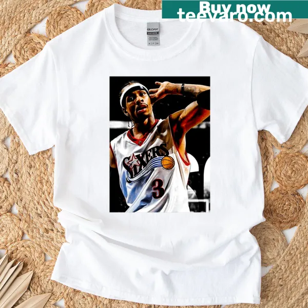 Classic T-shirt featuring Allen Iverson graphic.