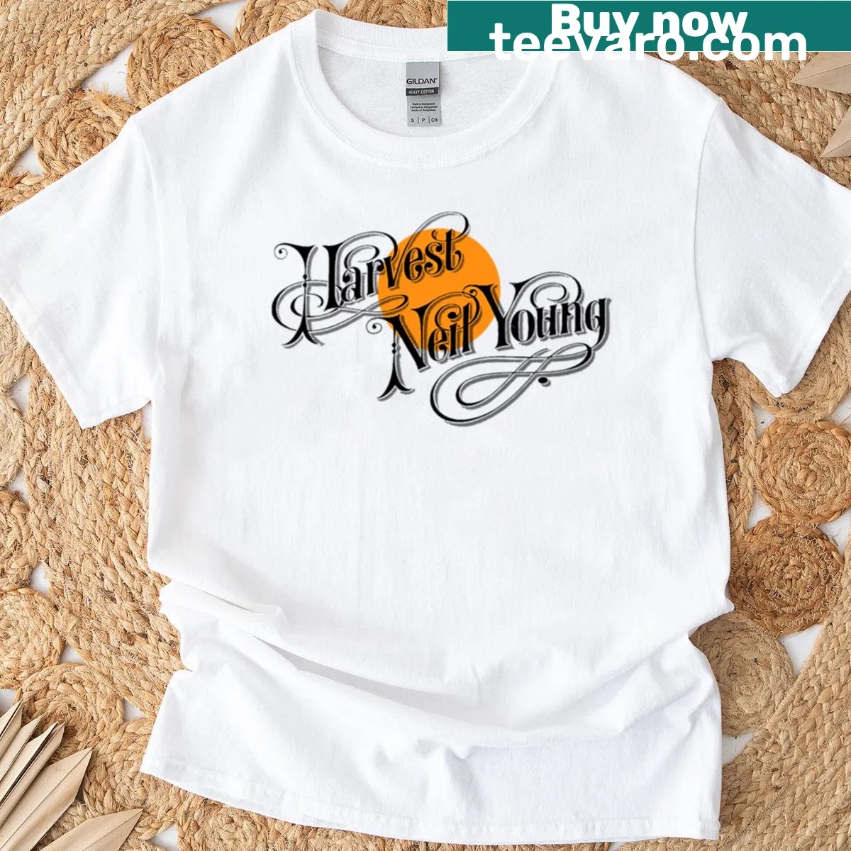 Minimalist typography t-shirt with abstract art design — on a men's t-shirt