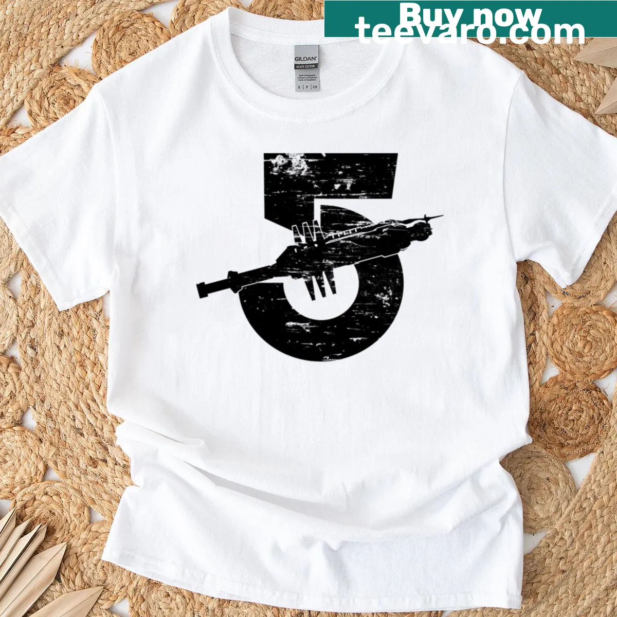 Vintage Babylon 5 themed black graphic t-shirt — on a men's t-shirt