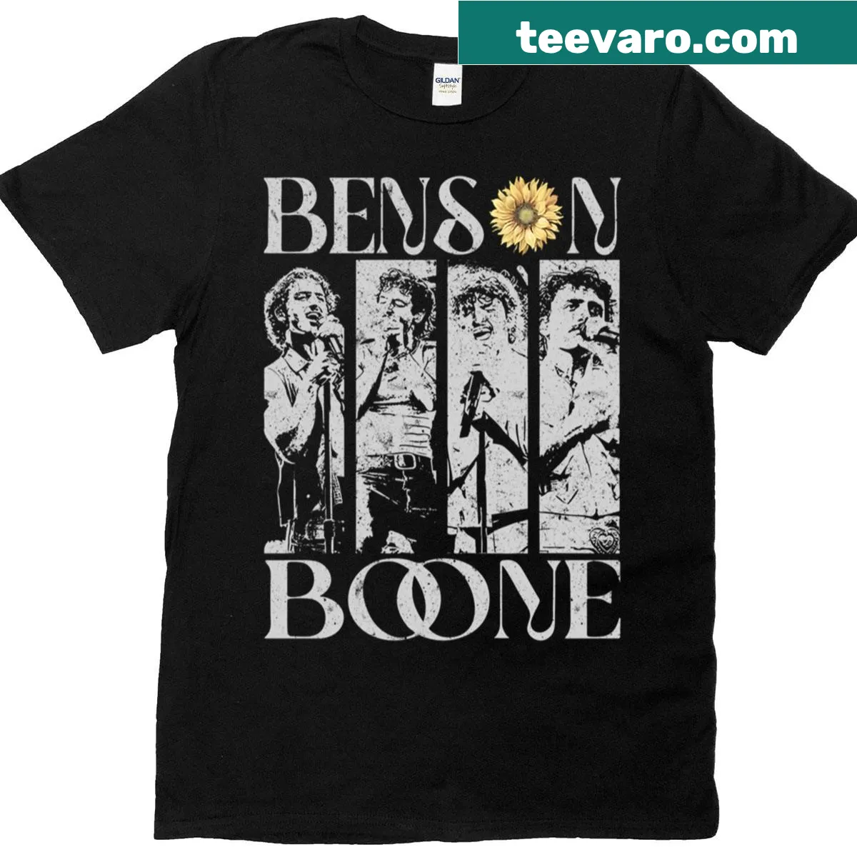 Vintage-inspired Benson Boone tour T-shirt with retro graphic — on a men's t-shirt