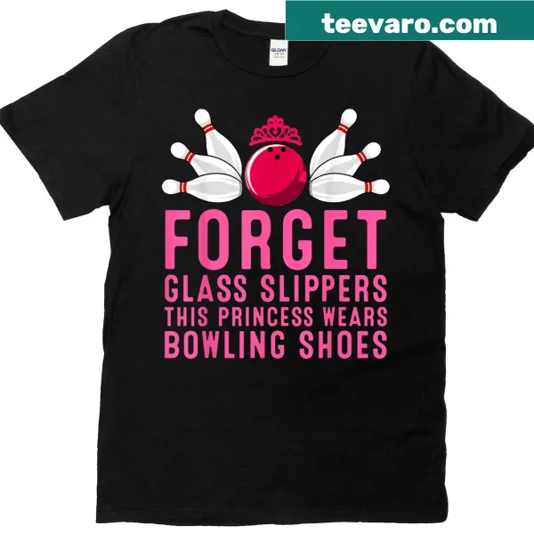 Illustrative bowling art t-shirt for women and girls