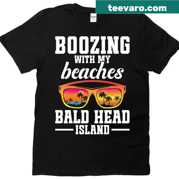 Whimsical illustration of Bald Head Island for a travel-themed T-shirt