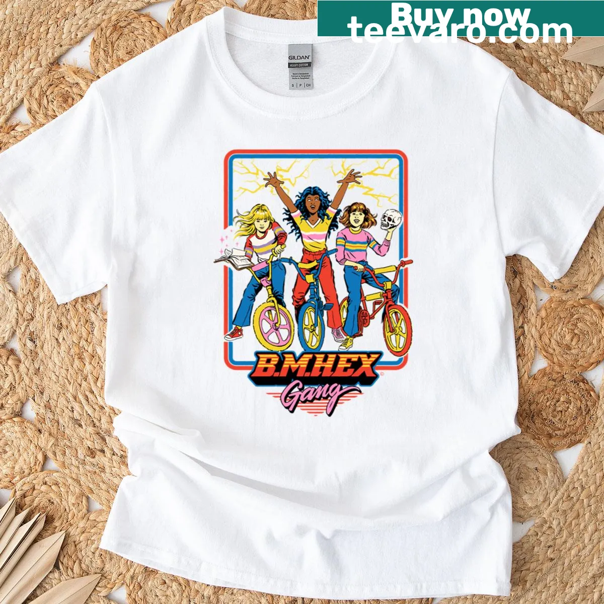 Vintage-style Bmhex Gang T-shirt for gamers — on a men's t-shirt