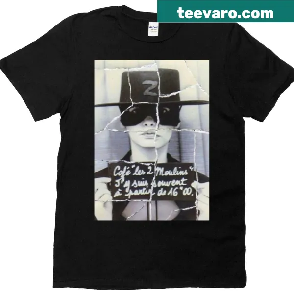 Caf Des 2 Moulins inspired t-shirt featuring iconic cafe design