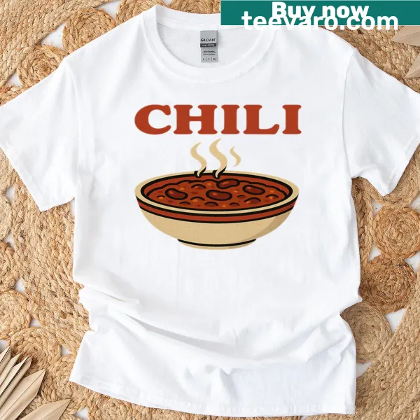 Cartoon-style t-shirt featuring the text 'Certified Chili Lover'