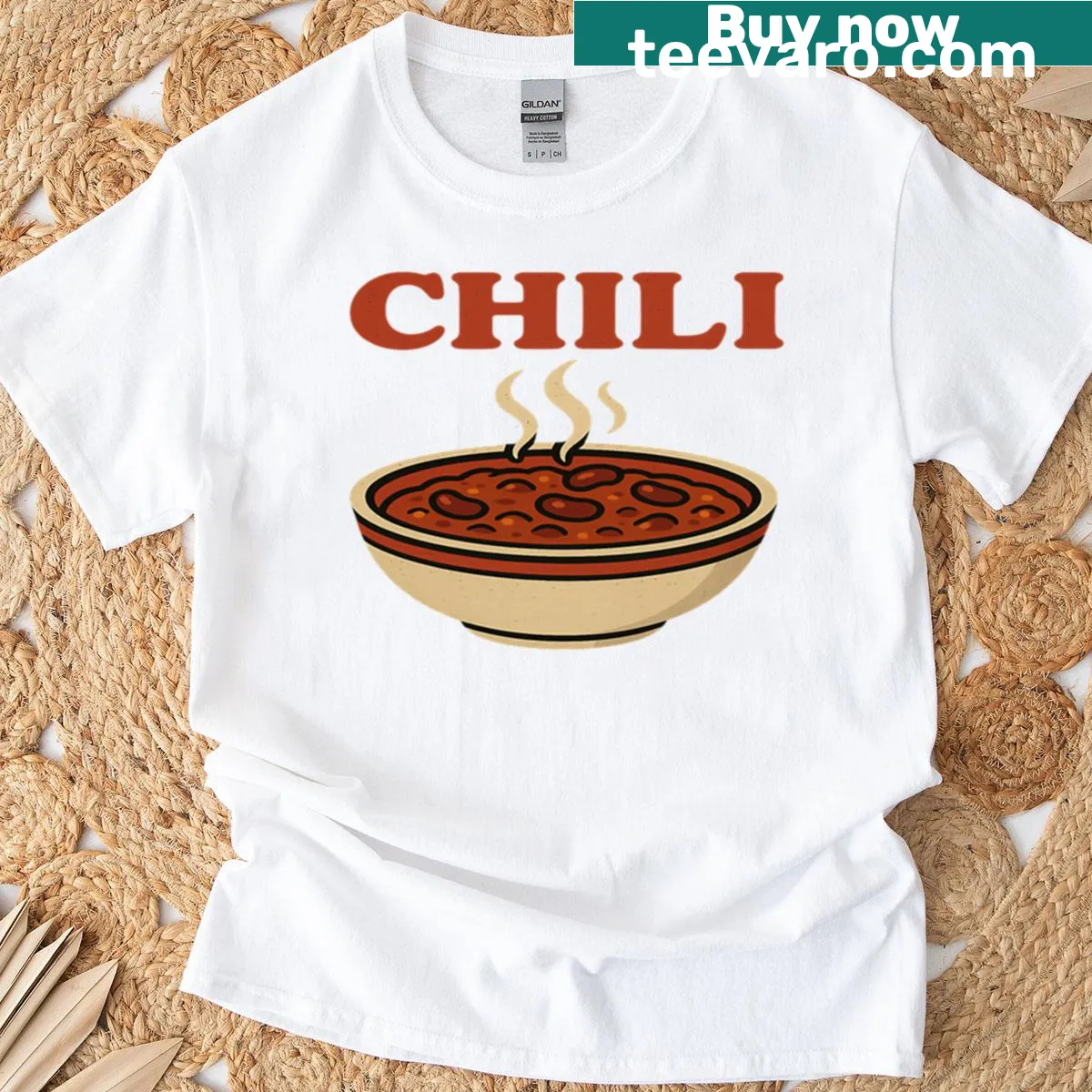Cartoon-style t-shirt featuring the text 'Certified Chili Lover' — on a men's t-shirt