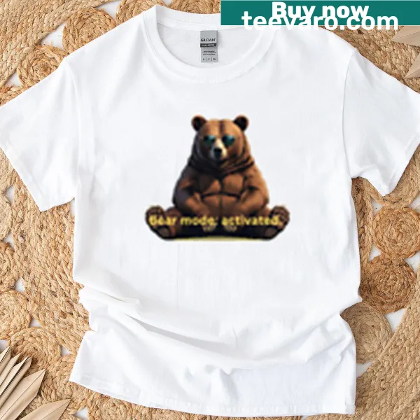 Cute bear T-shirt with cartoon graphic