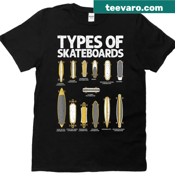 Skateboard-themed T-shirt featuring dynamic skateboard graphic