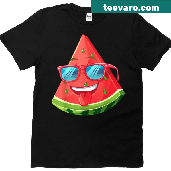 Cartoon graphic t-shirt featuring a watermelon