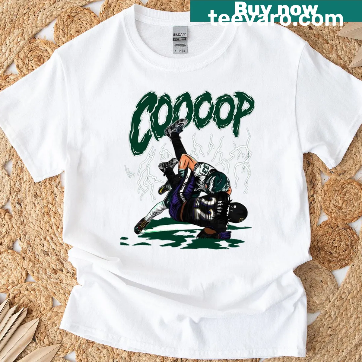 Vintage Cooper T-shirt featuring a distressed logo design — on a men's t-shirt