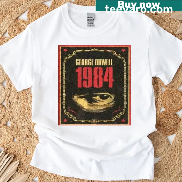 T-shirt featuring the cover art of 1984 by George Orwell