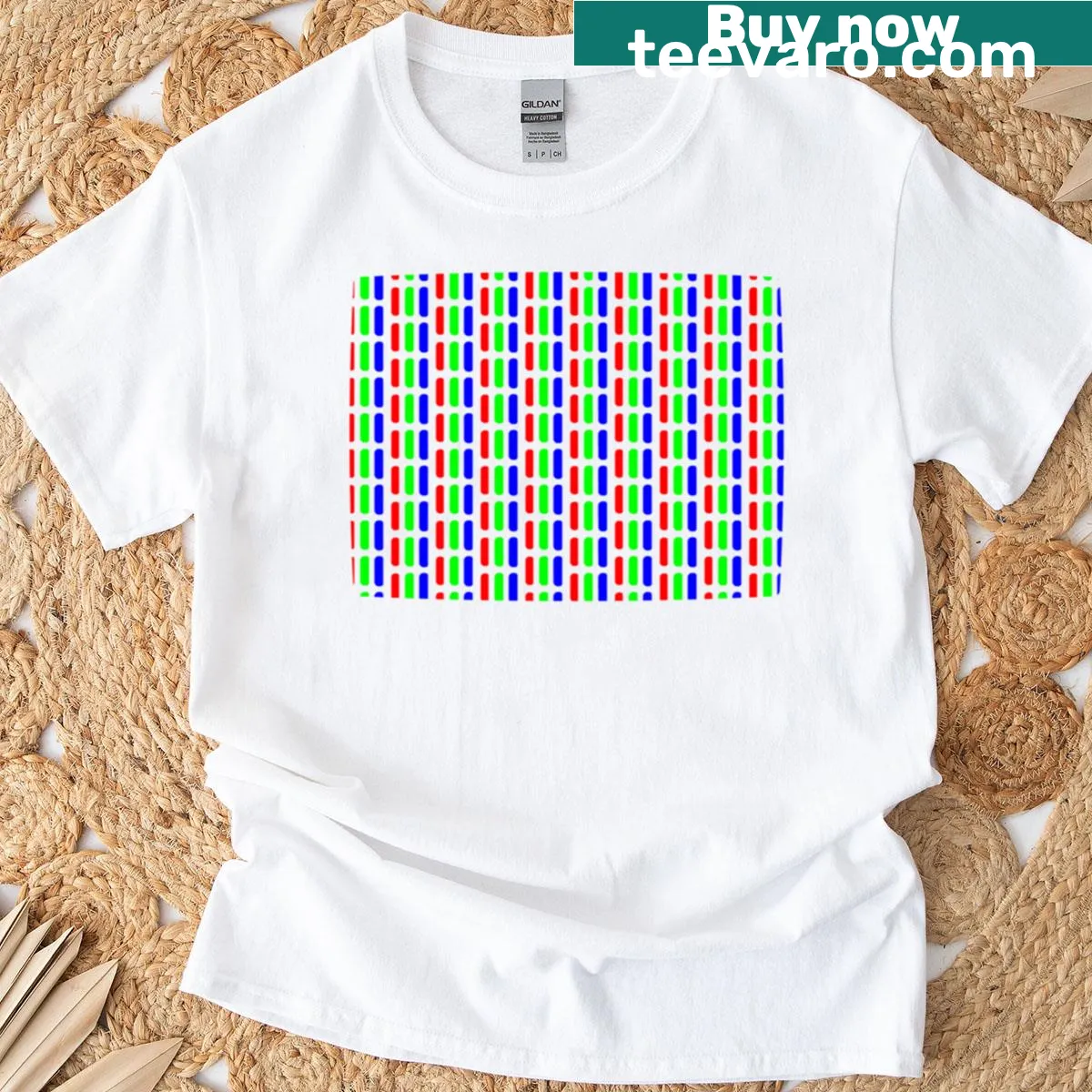 Abstract Cromaclear CRT pattern on a casual T-shirt — on a men's t-shirt