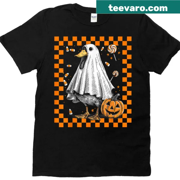Cartoon ghostly goose design with 'Honk or Treat' text