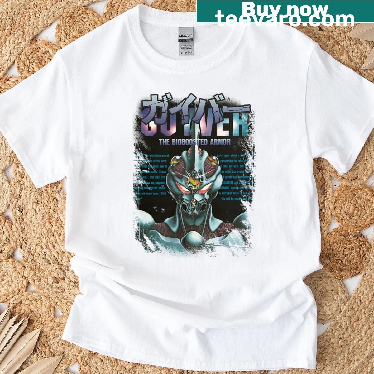 Dominion Tank Police movie poster graphic t-shirt — on a men's t-shirt