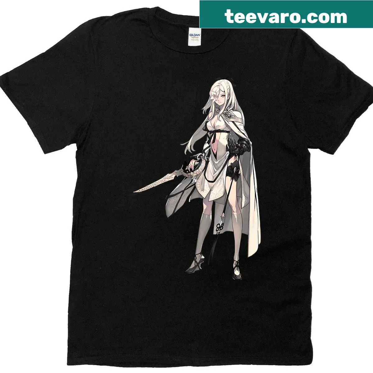 T-shirt with Drag On Dragoon theme from Zero Nier — on a men's t-shirt