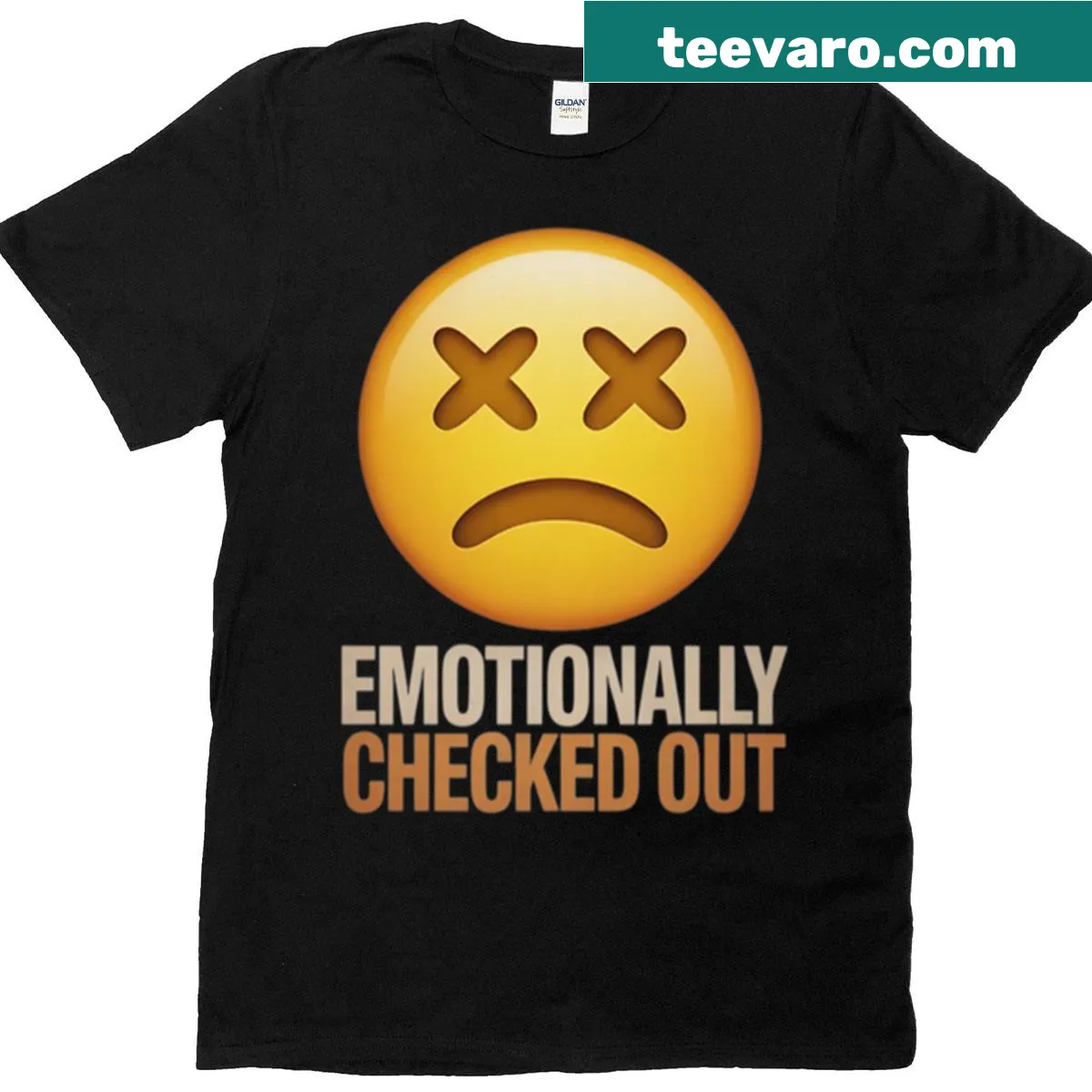 Typography t-shirt for corporate survivors with a sarcastic message — on a men's t-shirt