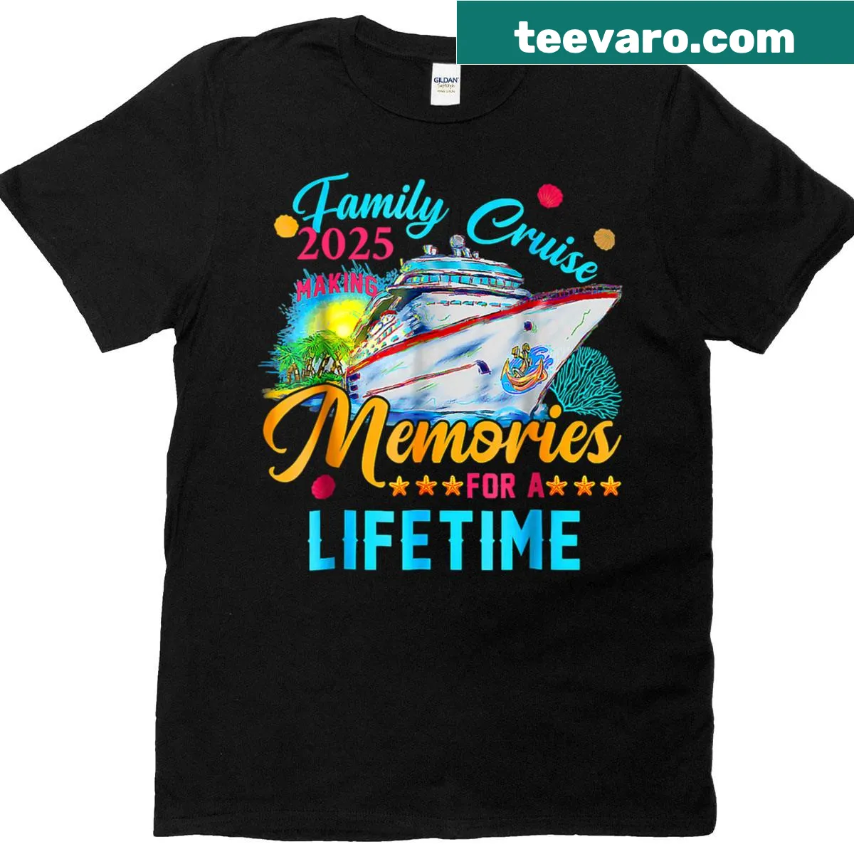 Family matching T-shirt for cruise vacation in 2025 — on a men's t-shirt