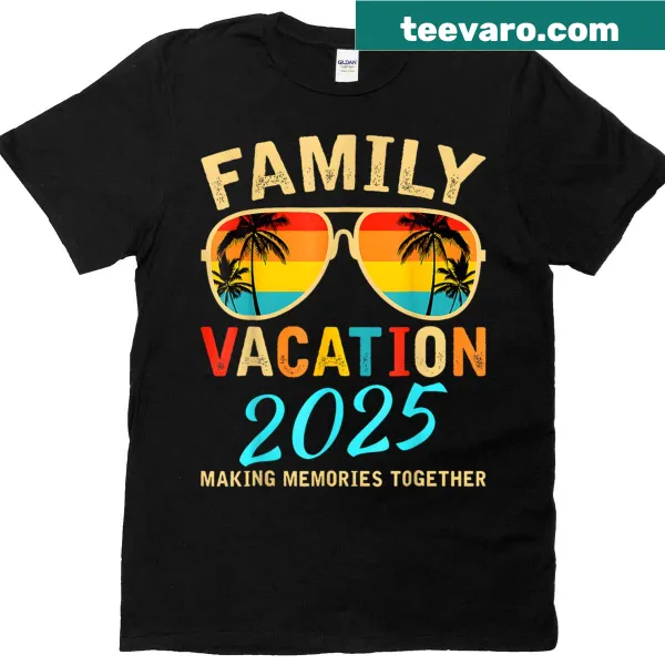 Matching family beach vacation T-shirt for summer 2025