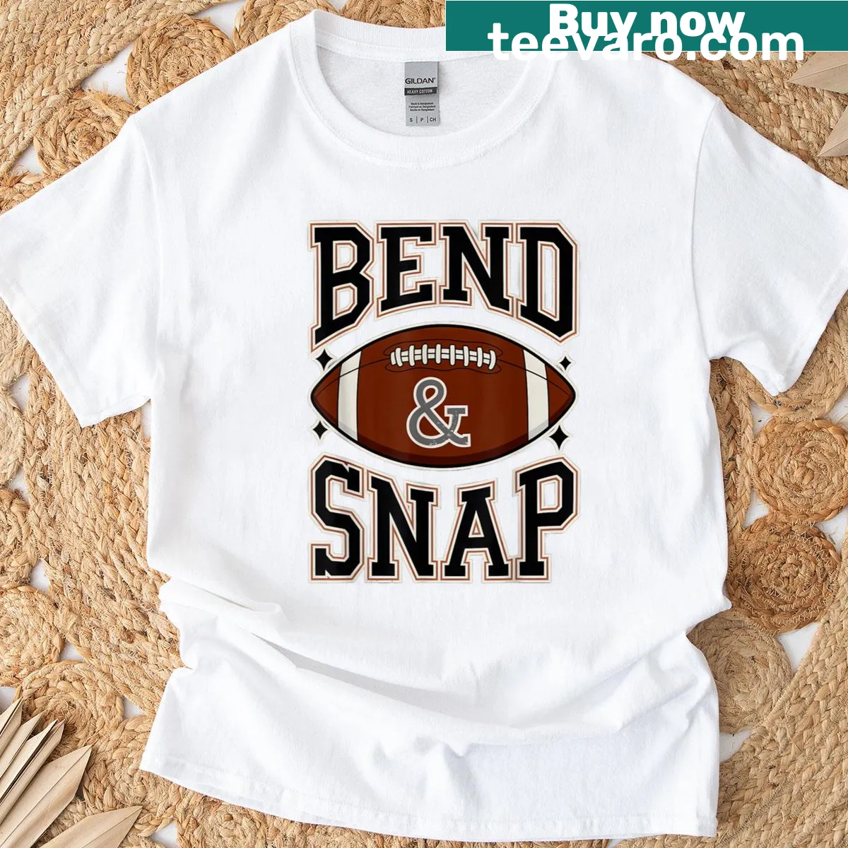 Cute cartoon football t-shirt for game day — on a men's t-shirt