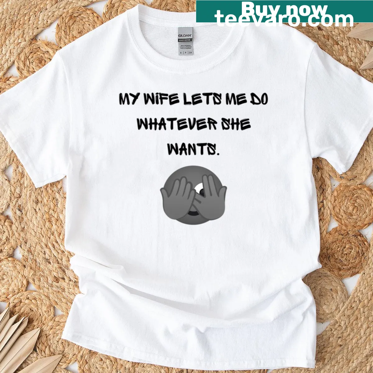Sarcastic marriage quote T-shirt for husbands — on a men's t-shirt