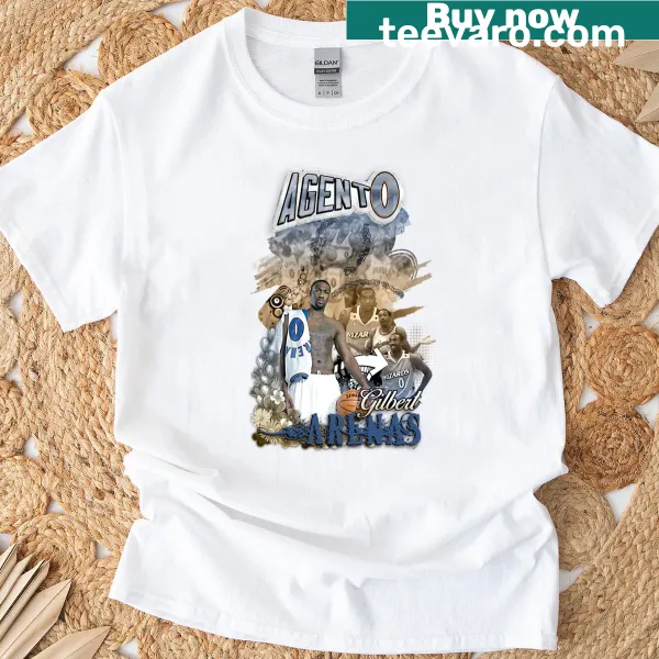 Vintage graphic honoring basketball player Gilbert Arenas on a t-shirt