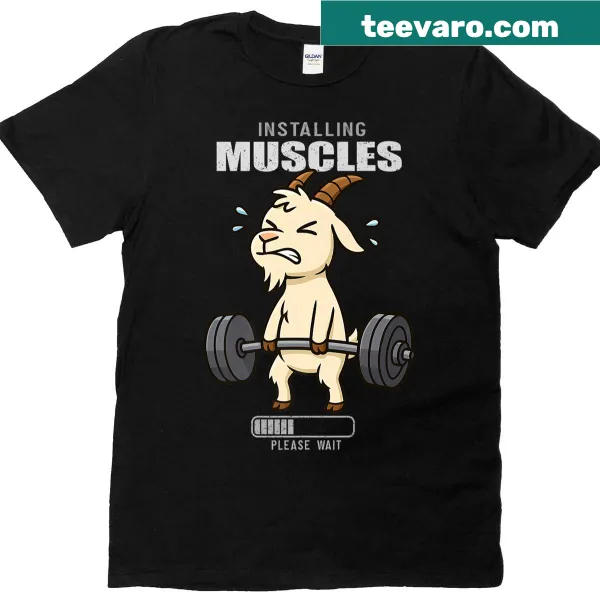 Funny fitness T-shirt with 'Goat Deadlift' slogan