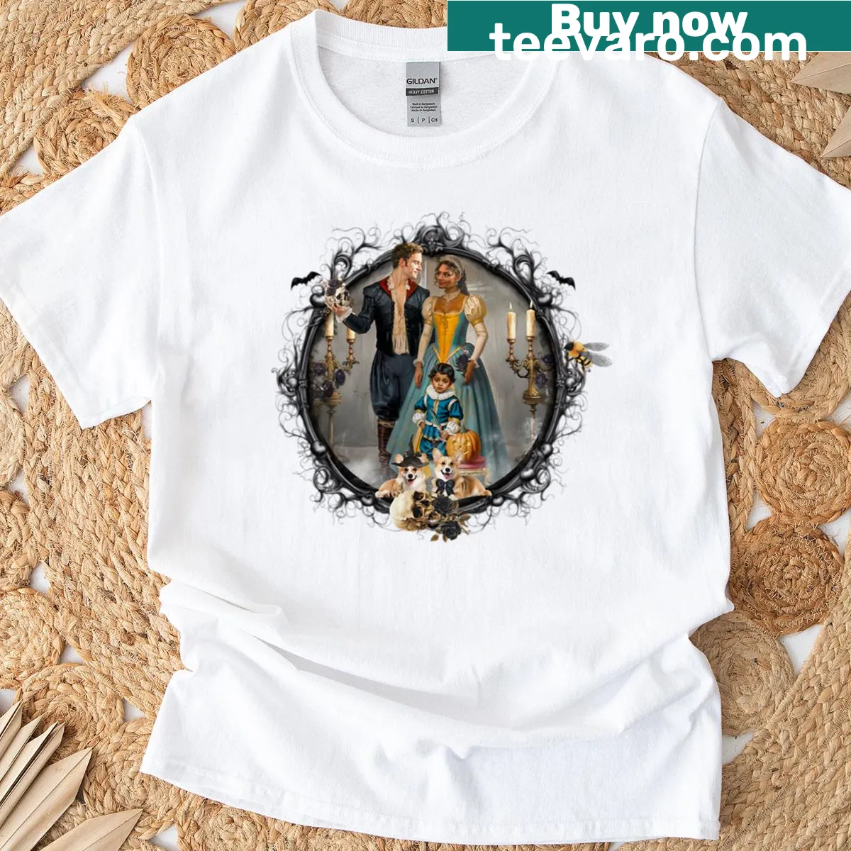 Playful Halloween T-shirt with the phrase 'Halloweenton I' — on a men's t-shirt