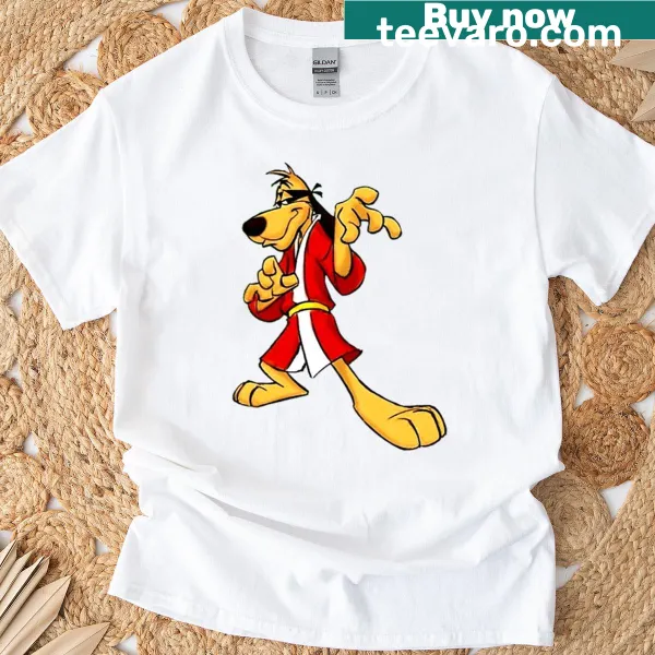 Cartoon t-shirt featuring Hongkong Phooey in a kungfu pose