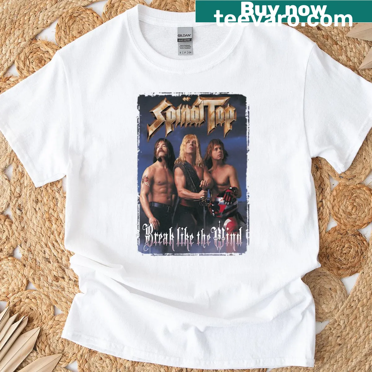 Vintage music band T-shirt with a retro design — on a men's t-shirt